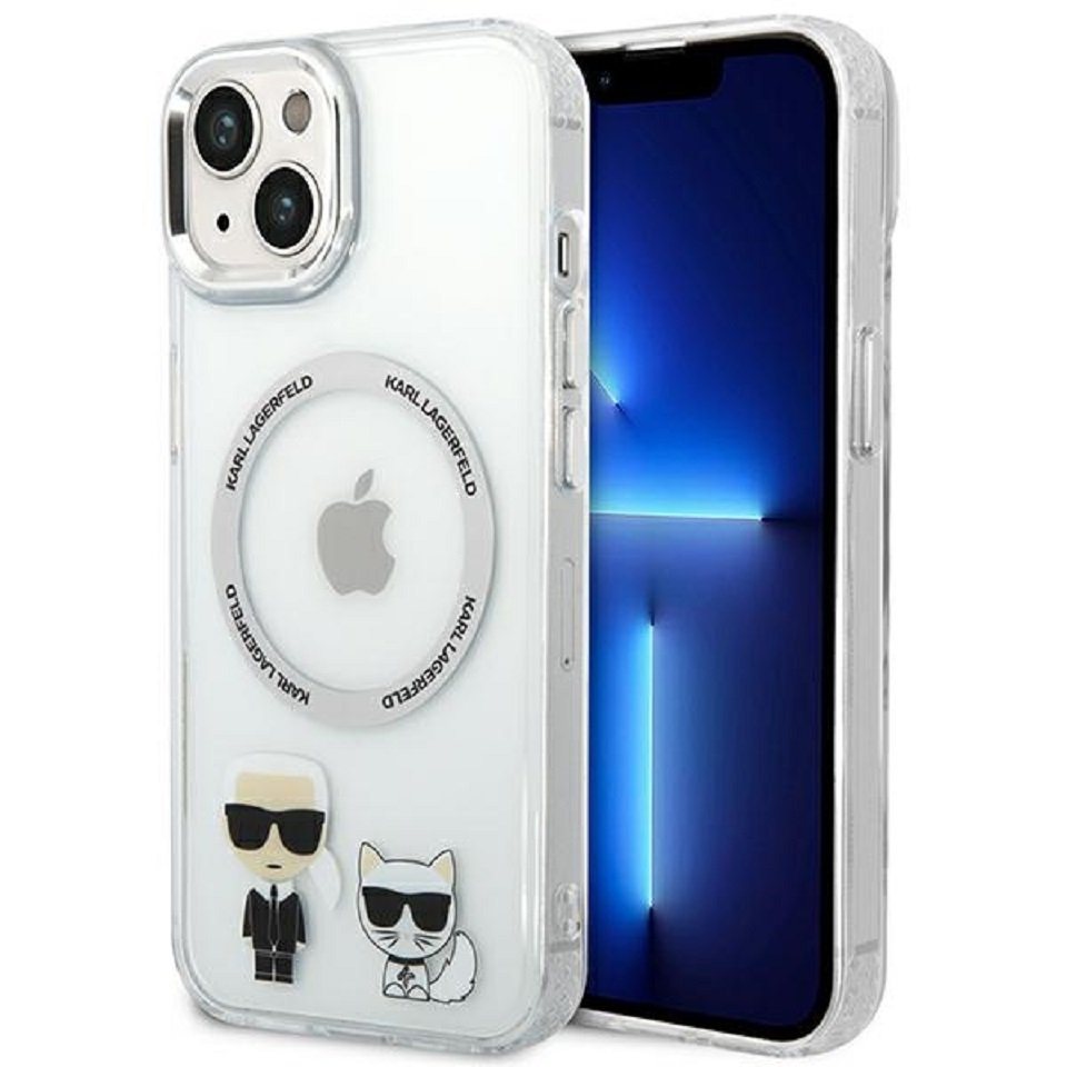 KARL LAGERFELD Handyhülle Case MagSafe Katze transparent iPhone 14 von KARL LAGERFELD