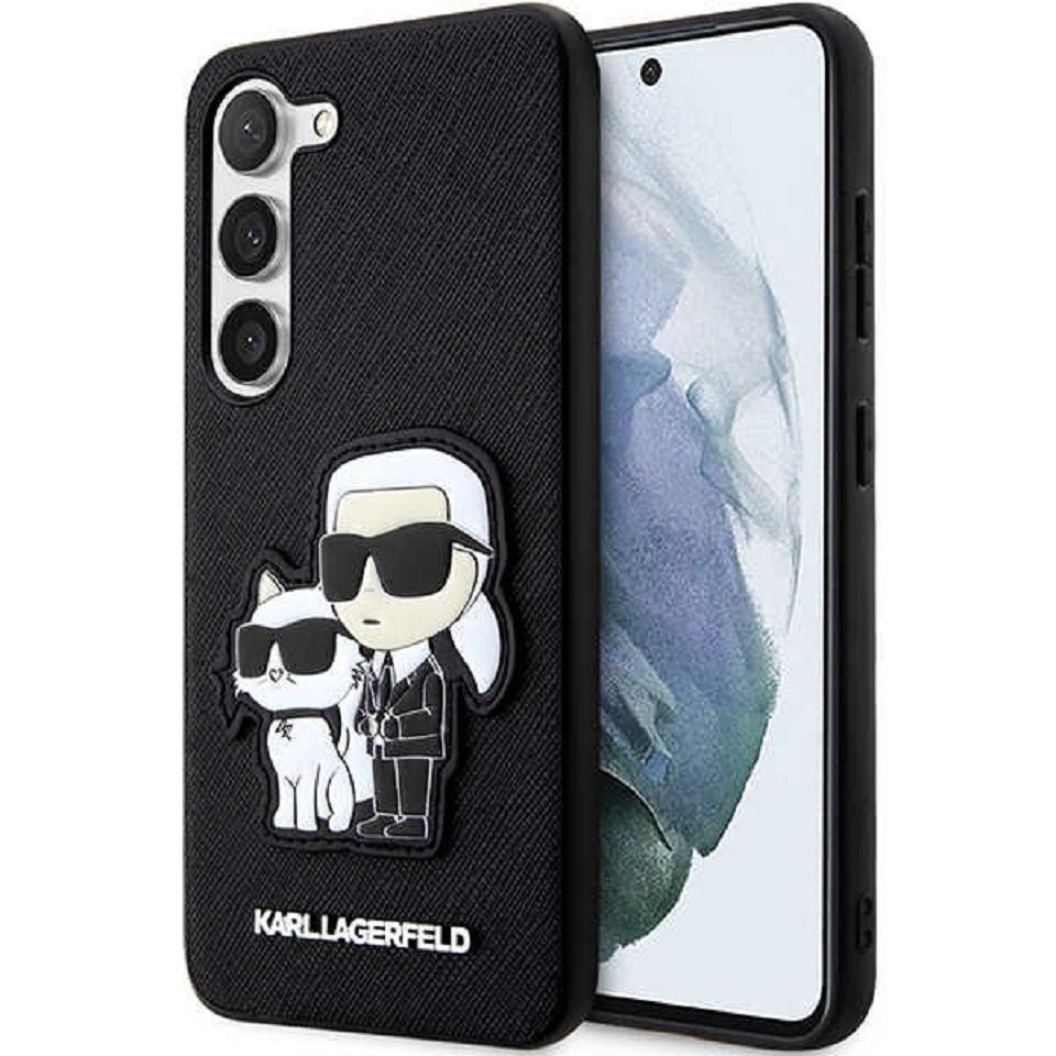 KARL LAGERFELD Handyhülle Case Samsung Galaxy S23 Karl Lagerfeld Katze Choupette schwarz 6,1 Zoll, Kantenschutz von KARL LAGERFELD