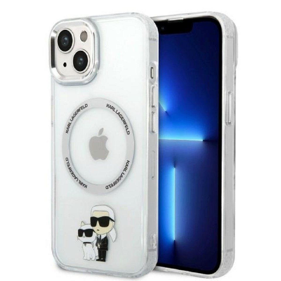 KARL LAGERFELD Handyhülle Case iPhone 14 Plus MagSafe Katze Choupette 6,7 Zoll, Kantenschutz von KARL LAGERFELD