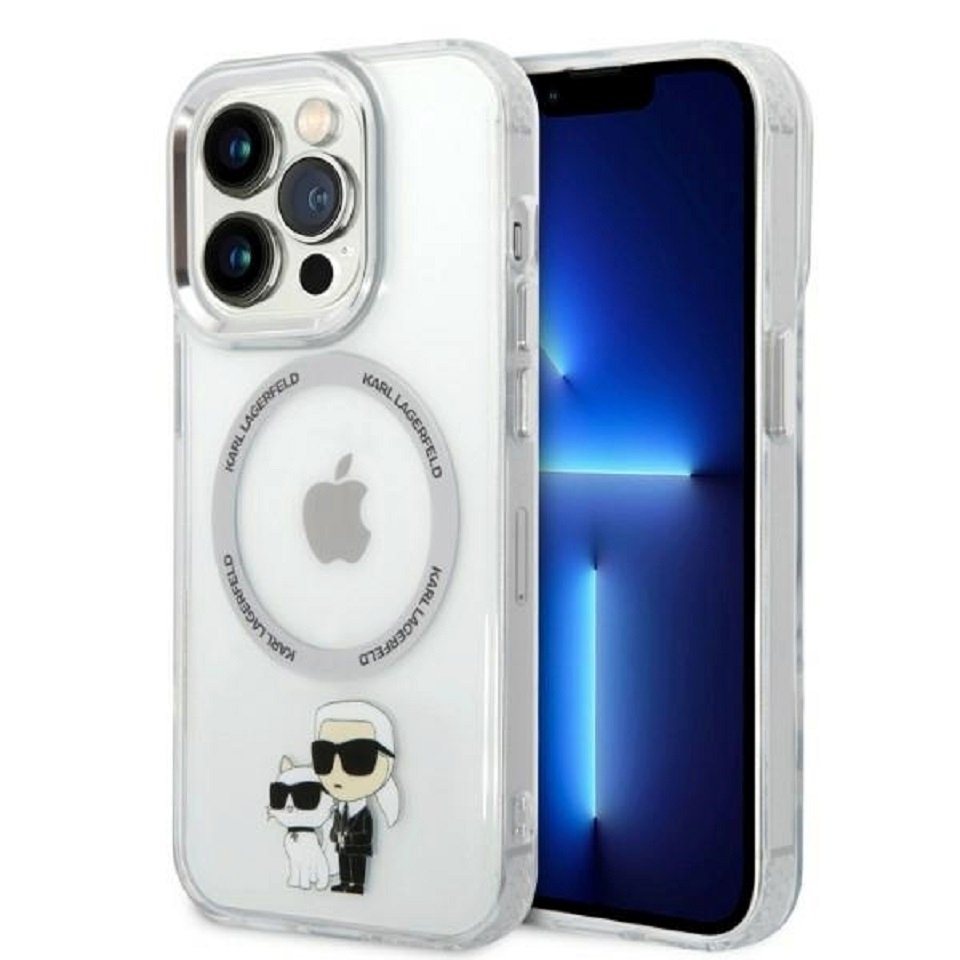 KARL LAGERFELD Handyhülle Case iPhone 14 Pro MagSafe Katze Choupette 6,1 Zoll, Kantenschutz von KARL LAGERFELD