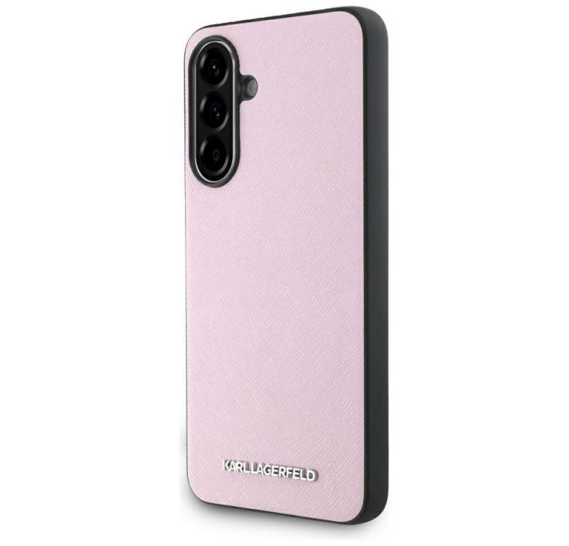 KARL LAGERFELD Handyhülle Galaxy A56 Kunstleder rosa Logo Metall 6,7 Zoll, Kantenschutz von KARL LAGERFELD