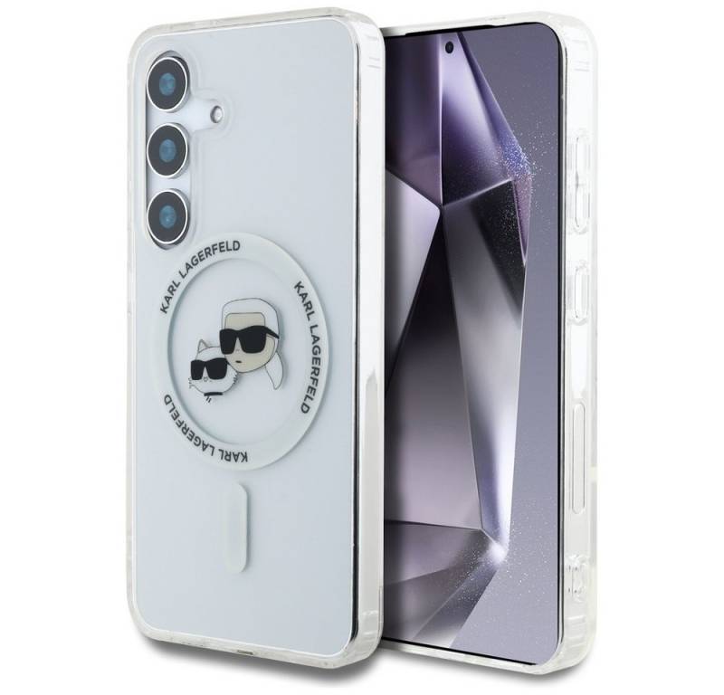 KARL LAGERFELD Handyhülle Galaxy S25 Kunststoff transparent MagSafe Figuren Logo 6,2 Zoll, Kantenschutz von KARL LAGERFELD