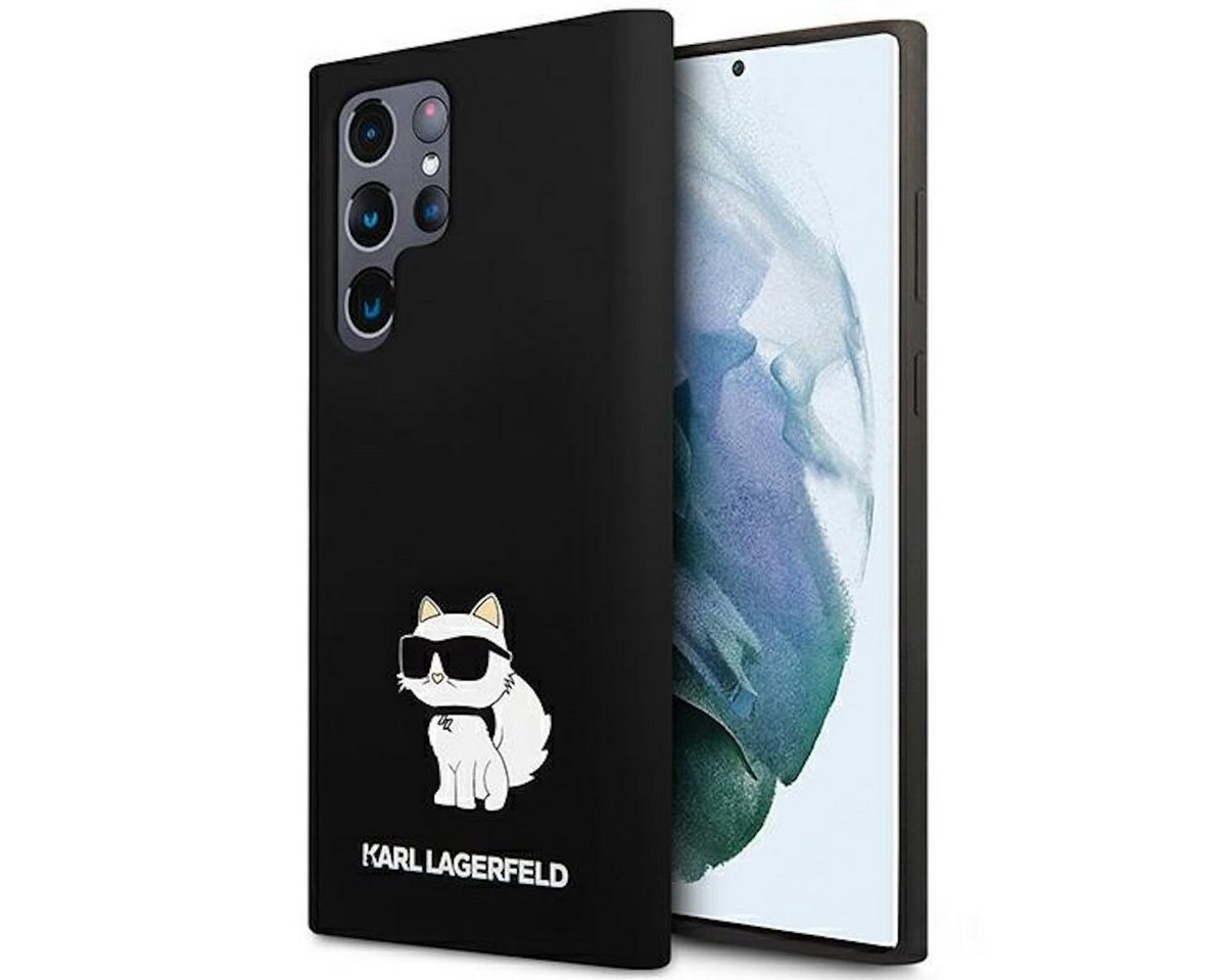 KARL LAGERFELD Handyhülle Karl Lagerfeld Hülle Silikon Choupette Samsung Galaxy S24 Ultra Black von KARL LAGERFELD