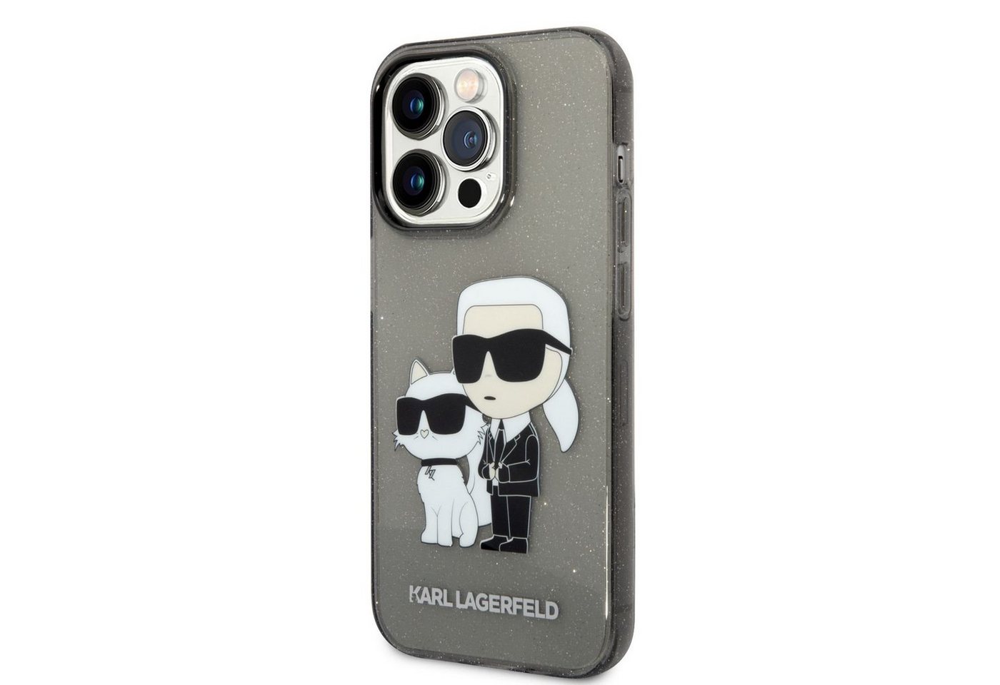KARL LAGERFELD Handyhülle Karl Lagerfeld IML Glitter Karl and Choupette NFT Case für iPhone 14 P von KARL LAGERFELD