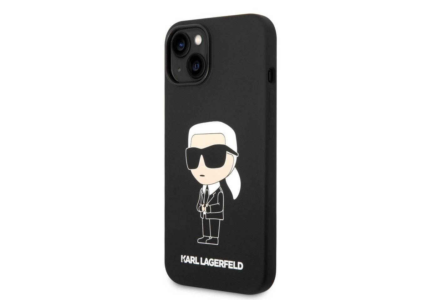 KARL LAGERFELD Handyhülle Karl Lagerfeld Liquid Silicone Ikonik NFT Case für iPhone 14 Plus schw von KARL LAGERFELD