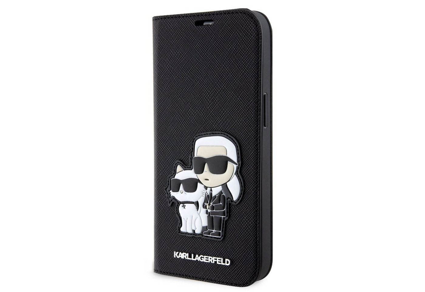 KARL LAGERFELD Handyhülle Karl Lagerfeld PU Saffiano Karl and Choupette NFT Book Case für iPhone von KARL LAGERFELD