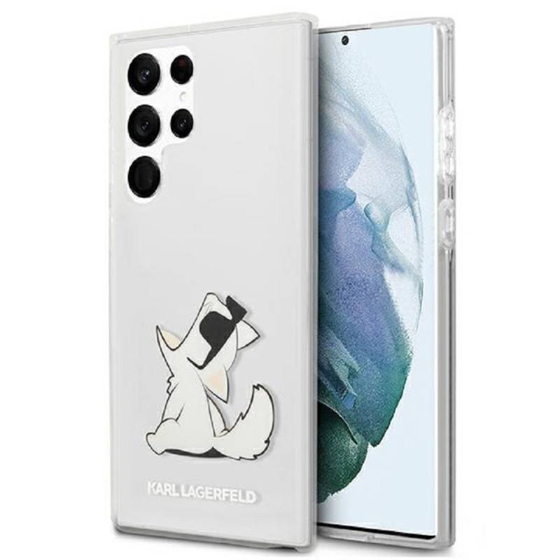 KARL LAGERFELD Handyhülle Samsung Galaxy S22 Ultra Case Katze transparent 6,8 Zoll, Kantenschutz von KARL LAGERFELD