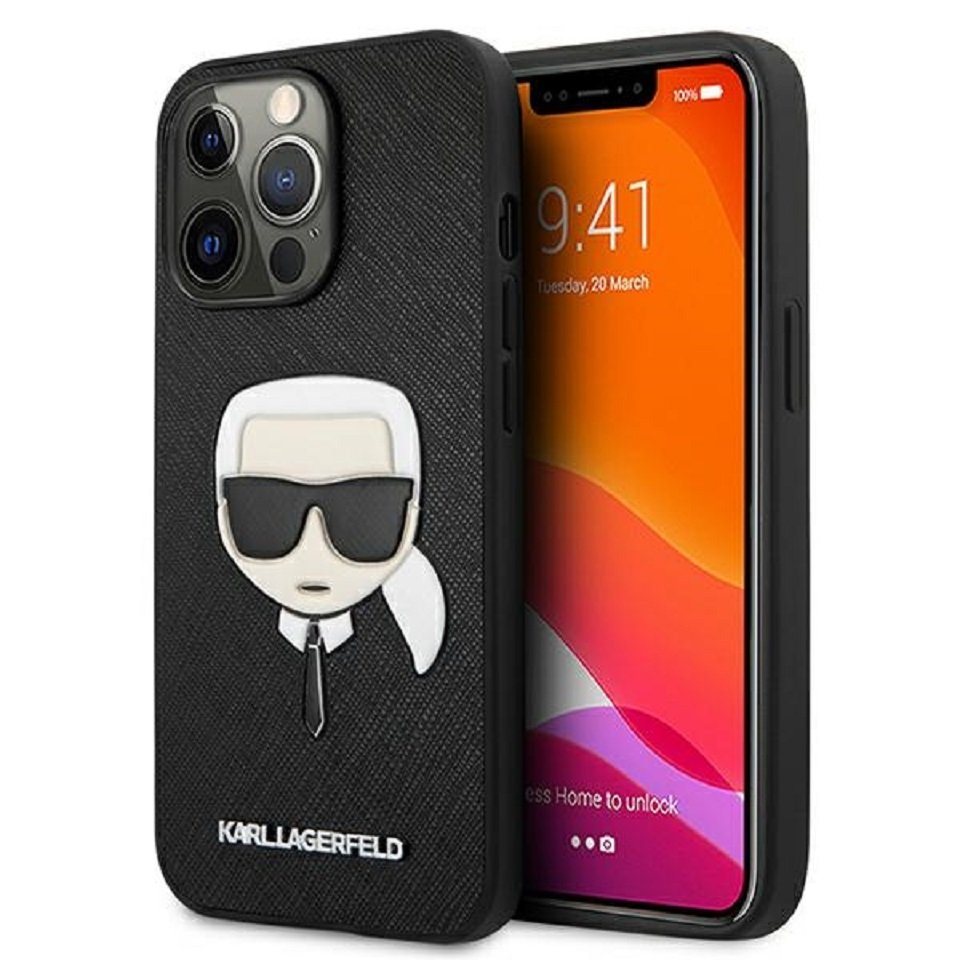 KARL LAGERFELD Handyhülle iPhone 13 Pro Case TPU Hardcase Figur schwarz 6,1 Zoll, Kantenschutz KARL LAGERFELD Handyhülle iPhone 13 Pro Case TPU Hardcase Figur schwarz 6,1 Zoll, Kantenschutz von KARL LAGERFELD
