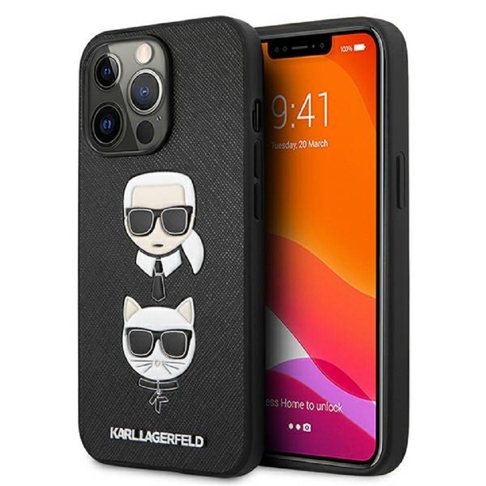 KARL LAGERFELD Handyhülle iPhone 13 Pro Case TPU Hardcase Figuren schwarz 6,1 Zoll, Kantenschutz KARL LAGERFELD Handyhülle iPhone 13 Pro Case TPU Hardcase Figuren schwarz 6,1 Zoll, Kantenschutz von KARL LAGERFELD