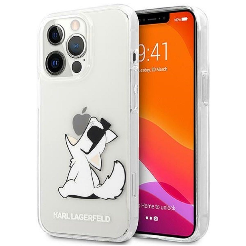 KARL LAGERFELD Handyhülle iPhone 14 Pro Max Case TPU Hardcase Katze transparent 6,7 Zoll, Kantenschutz von KARL LAGERFELD