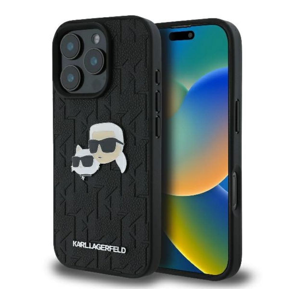 KARL LAGERFELD Handyhülle iPhone 16 Pro Max Kunststoff schwarz Logo Metall 6,9 Zoll, Kantenschutz KARL LAGERFELD Handyhülle iPhone 16 Pro Max Kunststoff schwarz Logo Metall 6,9 Zoll, Kantenschutz von KARL LAGERFELD