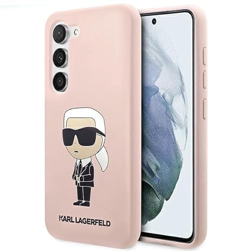 KARL LAGERFELD Hülle KLHCS23MSNIKBCP Samsung S23+ S916 rosa silikon Ikonik von KARL LAGERFELD