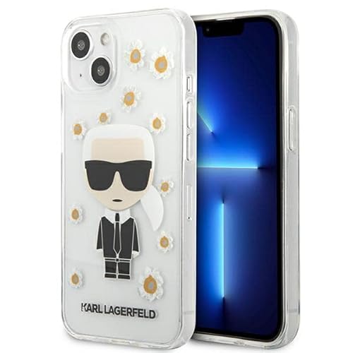 KARL LAGERFELD KLHCP13SHFLT Hülle für iPhone 13 Mini 5,4" transparent Flower Iko von KARL LAGERFELD