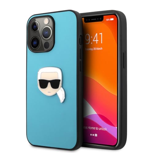 KARL LAGERFELD KLHCP13XPKMB Hülle für iPhone 13 Pro Max 6,7" blau Leather Ikonik Karl`s Head Metal KARL LAGERFELD KLHCP13XPKMB Hülle für iPhone 13 Pro Max 6,7" blau Leather Ikonik Karl`s Head Metal von KARL LAGERFELD