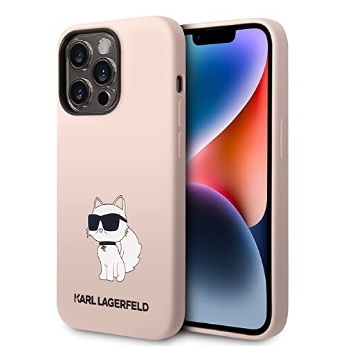 KARL LAGERFELD KLHCP14LSNCHBCP Hülle für iPhone 14 Pro 6,1" hardcase Rosa Silico von KARL LAGERFELD