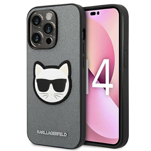 Karl Lagerfeld KLHCP14XSAPCHG hülle für iPhone 14 Pro Max 6,7" hardcase Silber/Silver Saffiano Choupette Head Patch Karl Lagerfeld KLHCP14XSAPCHG hülle für iPhone 14 Pro Max 6,7" hardcase Silber/Silver Saffiano Choupette Head Patch von KARL LAGERFELD