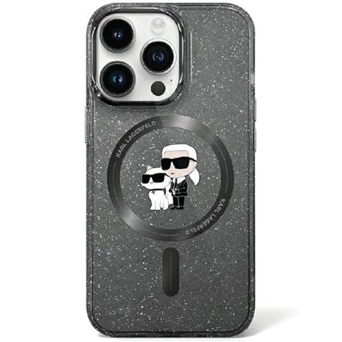 KARL LAGERFELD KLHMN61HGKCNOK Hülle für iPhone 11 / Xr 6.1/'' Schwarz hardcase Karl&Choupette Glitter von KARL LAGERFELD