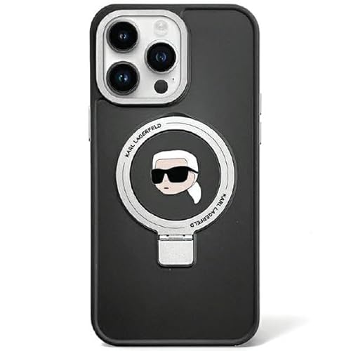 KARL LAGERFELD KLHMP15XHMRSKHK Hülle für iPhone 15 Pro Max 6.7/'' Schwarz hardcase Ring Stand Karl Head von KARL LAGERFELD