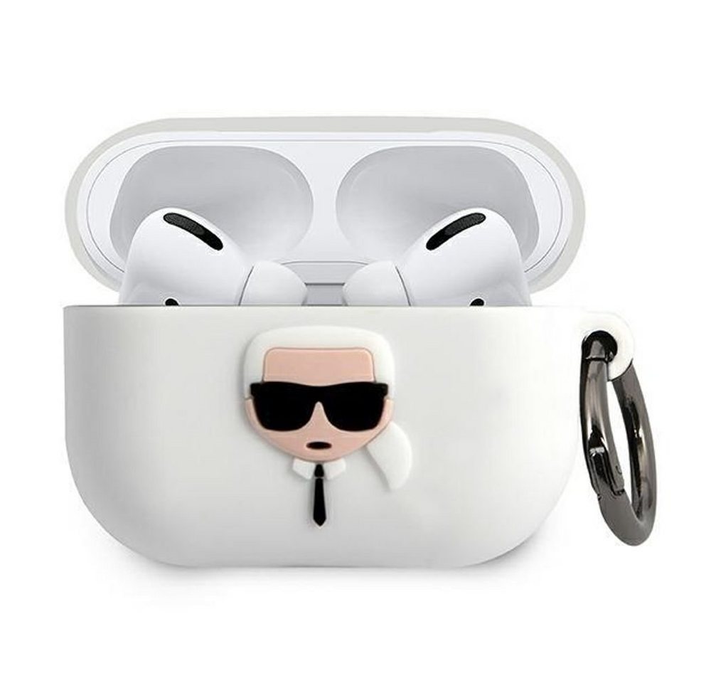 KARL LAGERFELD Kopfhörer-Schutzhülle Karl Lagerfeld KLACAPSILGLWH AirPods Pro Hülle wei von KARL LAGERFELD