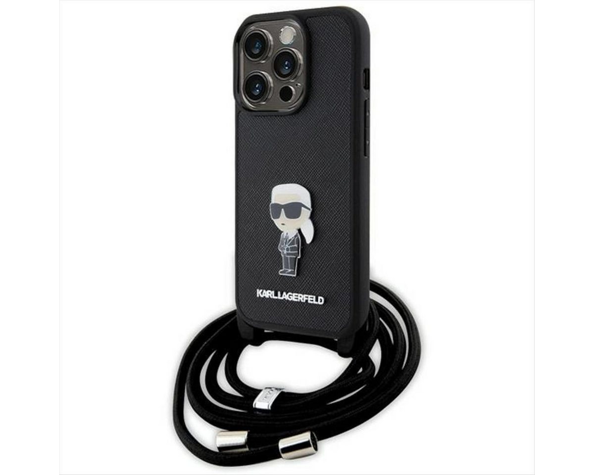 KARL LAGERFELD Smartphone-Hülle Karl Lagerfeld Apple iPhone 15 Pro Max Hülle Saffiano Metal Pin KARL LAGERFELD Smartphone-Hülle Karl Lagerfeld Apple iPhone 15 Pro Max Hülle Saffiano Metal Pin von KARL LAGERFELD
