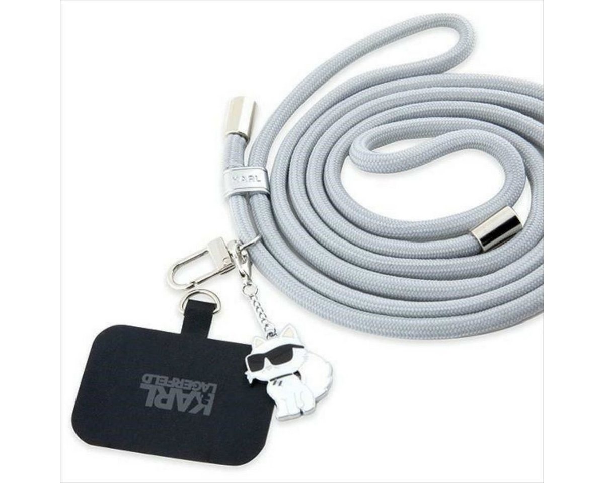 KARL LAGERFELD Smartphone-Hülle Karl Lagerfeld Universal Umhängeband Schlaufe CBDY Cord Pasek Grau KARL LAGERFELD Smartphone-Hülle Karl Lagerfeld Universal Umhängeband Schlaufe CBDY Cord Pasek Grau von KARL LAGERFELD
