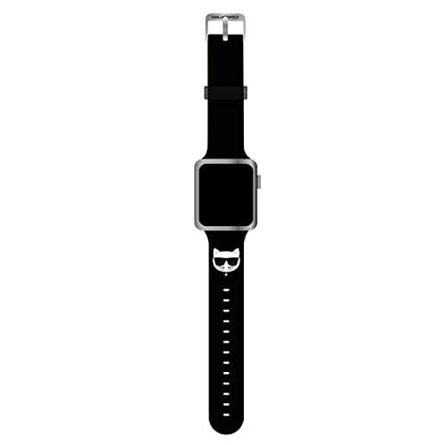 Karl Lagerfeld KLAWLSLCK Riemen an Apple Watch 42/44/45mm schwarz Silicone Choupette Heads von KARL LAGERFELD