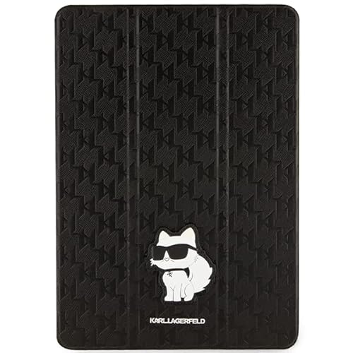 Karl Lagerfeld KLFC10SAKHPCK hülle für iPad 10.2" Folio Magnet Allover Schwarz Saffiano Monogram Choupette von KARL LAGERFELD