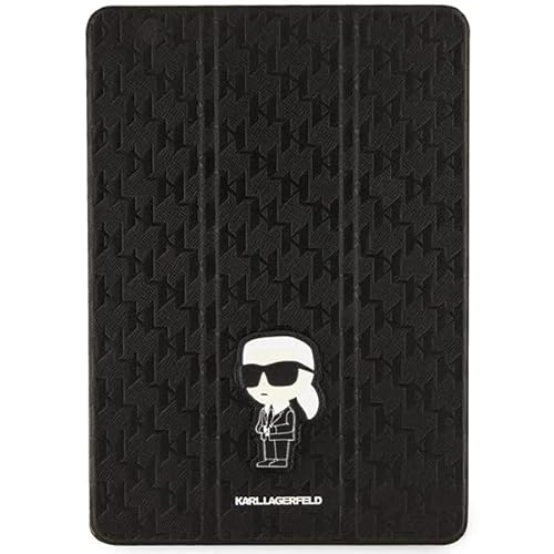 Karl Lagerfeld KLFC10SAKHPKK hülle für iPad 10.2" Folio Magnet Allover Schwarz Saffiano Monogram Ikonik von KARL LAGERFELD