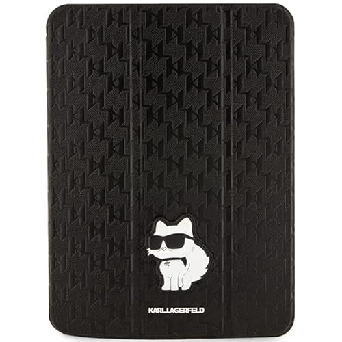 Karl Lagerfeld KLFC11SAKHPCK hülle für iPad 10.9" Folio Magnet Allover Schwarz Saffiano Monogram Choupette von KARL LAGERFELD