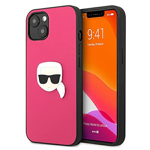 Karl Lagerfeld KLHCP13SPKMP Hülle für iPhone 13 Mini 5,4" rosa Leather Ikonik Karl`s Head Metal Karl Lagerfeld KLHCP13SPKMP Hülle für iPhone 13 Mini 5,4" rosa Leather Ikonik Karl`s Head Metal von KARL LAGERFELD