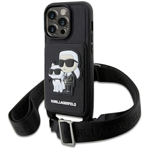 Karl Lagerfeld KLHCP14LCSAKCPMK hülle für iPhone14 Pro 6.1" hardcase Schwarz Crossbody Saffiano Karl & Choupette Karl Lagerfeld KLHCP14LCSAKCPMK hülle für iPhone14 Pro 6.1" hardcase Schwarz Crossbody Saffiano Karl & Choupette von KARL LAGERFELD