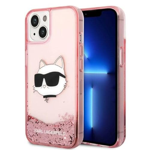 Karl Lagerfeld KLHCP14MLNCHCP Hülle für iPhone 14 Plus 6,7" rosa hardcase Glitter Choupette Head von KARL LAGERFELD