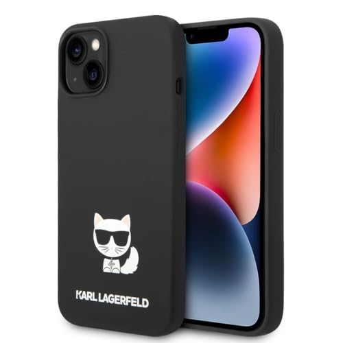 Karl Lagerfeld KLHCP14SSLCTBK Hülle für iPhone 14 6,1" hardcase schwarz/Black Silicone Choupette Body von KARL LAGERFELD