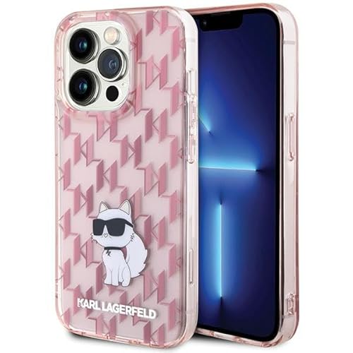 Karl Lagerfeld KLHCP15XHNCMKLP Hülle für iPhone 15 Pro Max 6.7" Rosa hardcase Monogram Choupette von KARL LAGERFELD