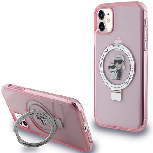 Karl Lagerfeld KLHMN61HMRSKCP Hülle für iPhone 11 / Xr 6.1" Rosa hardcase Ring Stand Karl&Choupettte Karl Lagerfeld KLHMN61HMRSKCP Hülle für iPhone 11 / Xr 6.1" Rosa hardcase Ring Stand Karl&Choupettte von KARL LAGERFELD