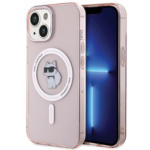Karl Lagerfeld KLHMP15SHFCCNOP Hülle für iPhone 15 6.1" Rosa hardcase IML Choupette von KARL LAGERFELD