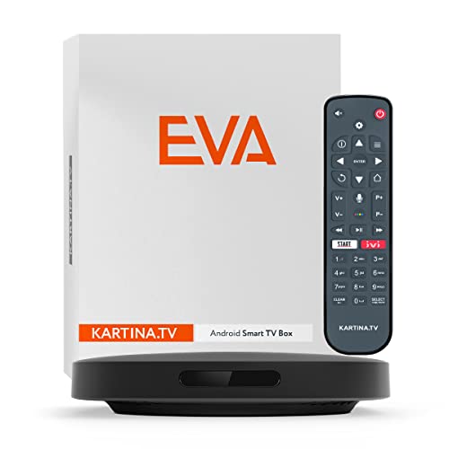Kartina Eva IPTV Receiver von DuneHD mit Bluetooth-Fernbedienung. 4K, WiFi, USB, Micro SD, Android TV. von KARTINA TV