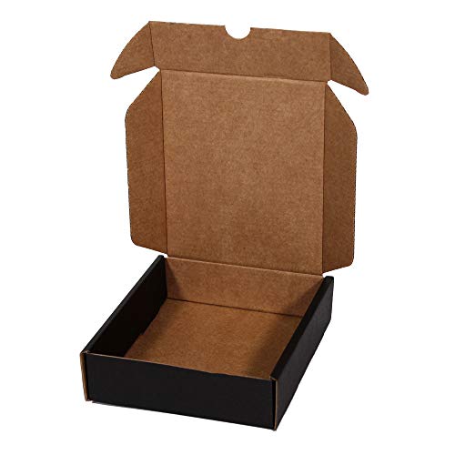 Only Boxes schwarzer Karton für den Postversand | Selbstaufbaubox ideal als Geschenk | stabiler Karton | Größe S | 13 x 16 x 4 cm | 20 Einheiten von KARTOX