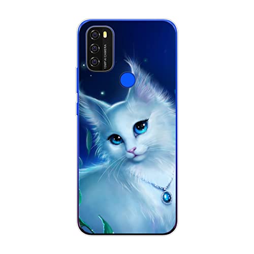 KARTXITAI Hülle Kompatibel mit Blackview A70/A70 Pro/A70 (E), Stoßfeste Schutzhülle mit Weiche Silikon Bumper Case Handyhülle Anti-Kratzt Transparent Rückseite - Katze, Kätzchen, Pussy von KARTXITAI