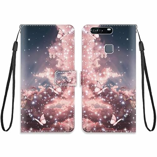 KARTXITAI Hülle Kompatibel mit Huawei P9 Plus,Leder Handyhülle mit Kartenfach Geld Slot Ständer PU Ledertasche Wallet Flip Magnetische Muster Schutzhülle-Rosa Schmetterling Himmel,Wolken KARTXITAI Hülle Kompatibel mit Huawei P9 Plus,Leder Handyhülle mit Kartenfach Geld Slot Ständer PU Ledertasche Wallet Flip Magnetische Muster Schutzhülle-Rosa Schmetterling Himmel,Wolken von KARTXITAI