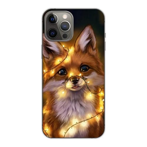 KARTXITAI Hülle Kompatibel mit iPhone 12 Pro Max, Stoßfeste Schutzhülle mit Weiche Silikon Bumper Case Handyhülle Anti-Kratzt Transparent Rückseite - Rotfuchs von KARTXITAI