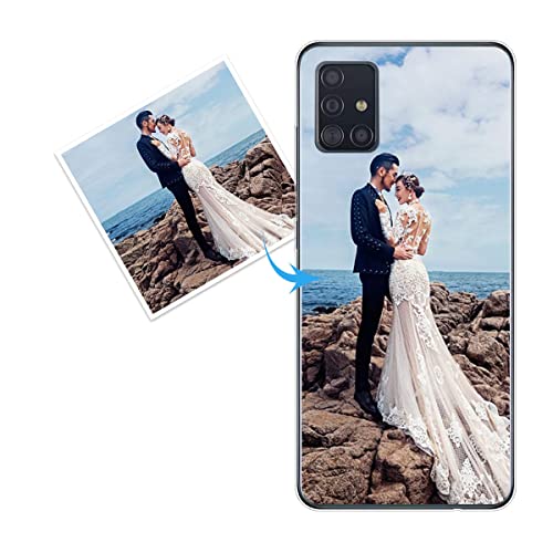 KARTXITAI personalisierte Handyhülle Kompatibel mit Samsung Galaxy A51 4G,hülle selber gestalten-case personalisiert mit Foto,Bildern,oder Text selbst gestalten + 1 x Handykette Universal von KARTXITAI