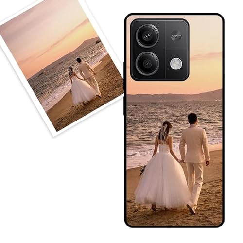 KARTXITAI personalisierte Handyhülle Kompatibel mit Xiaomi Redmi Note 13 5G,Stoßfeste Schutzhülle mit Weiche Bumper hülle selber gestalten-case personalisiert mit Foto,Bildern,oder Text -SCHWARZ von KARTXITAI