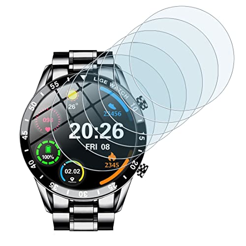 KARYLAX - (6 Stück Displayschutzfolie aus flexiblem Glas, kratzfest, kompatibel mit SUNKTA Herren-Smartwatch 1,85 Zoll / 3,85 cm) von KARYLAX