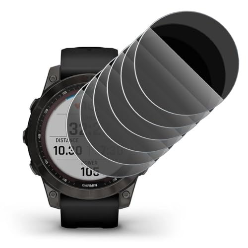 KARYLAX - Anti-Spion-Displayschutzfolie aus flexiblem Glas, kratzfest, Sichtschutz für Garmin Fenix 7 Pro Solar 47 mm Smartwatch (6 Stück) von KARYLAX