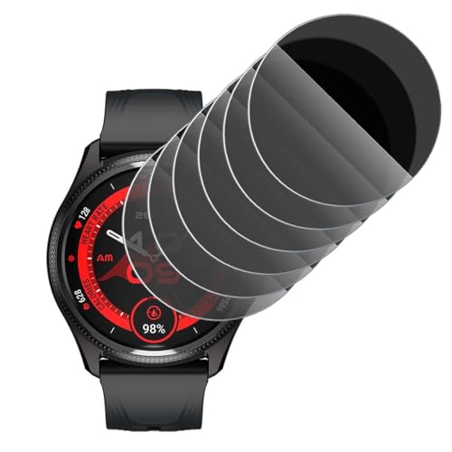 KARYLAX - Anti-Spion-Displayschutzfolie aus flexiblem Glas, kratzfest, Sichtschutz für Ticwatch Pro 5 Enduro Watch 1,43 Zoll (3,6 cm), 6 Stück von KARYLAX
