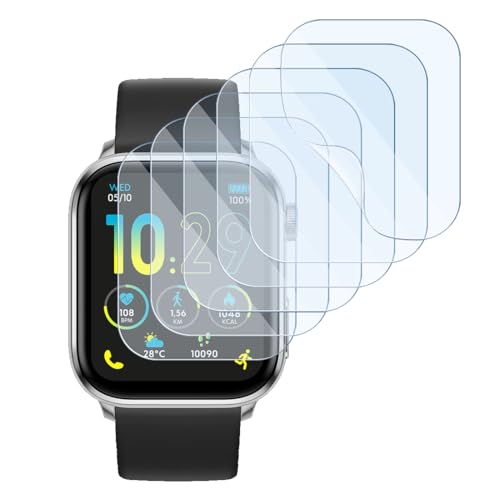 KARYLAX - [Pack mit 6 Displayschutzfolien aus flexiblem Glas, Härtegrad 9H, kratzfest, kompatibel mit Ruimen Smartwatch 1,85 Zoll (3,85 cm)] von KARYLAX