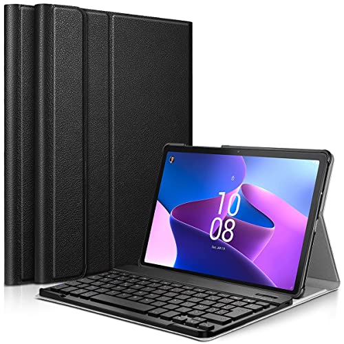 KARYLAX - Schutzhülle Slim (schwarz) + AZERTY-Tastatur Bluetooth für Lenovo Tab M10 Plus 10,6 Zoll 3. Generation (TB-125-128) 2022 von KARYLAX