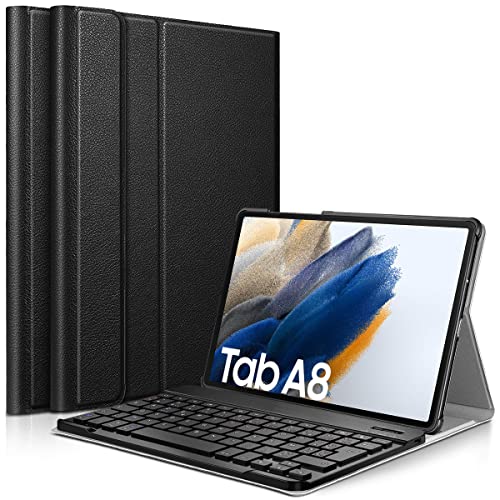KARYLAX - Schutzhülle Slim (schwarz) + Azerty Bluetooth-Tastatur für Galaxy Tab A8 10,5 Zoll 2021 2022 (SM-X200/SM-X205) von KARYLAX