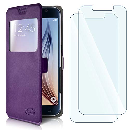 KARYLAX Set mit 2 flexiblen Gläsern + Schutzhülle S-View Universal M Violett für Altice S34 KARYLAX Set mit 2 flexiblen Gläsern + Schutzhülle S-View Universal M Violett für Altice S34 von KARYLAX